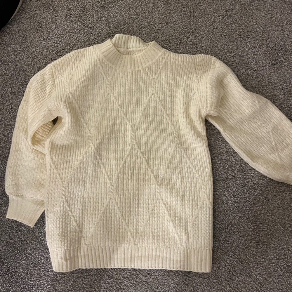 grey bandit white logan sweater